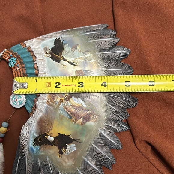 The Bradford Exchange Warrior Headdress With Bird Art Wall Decor:Soaring Spirits - Picture 5 of 5